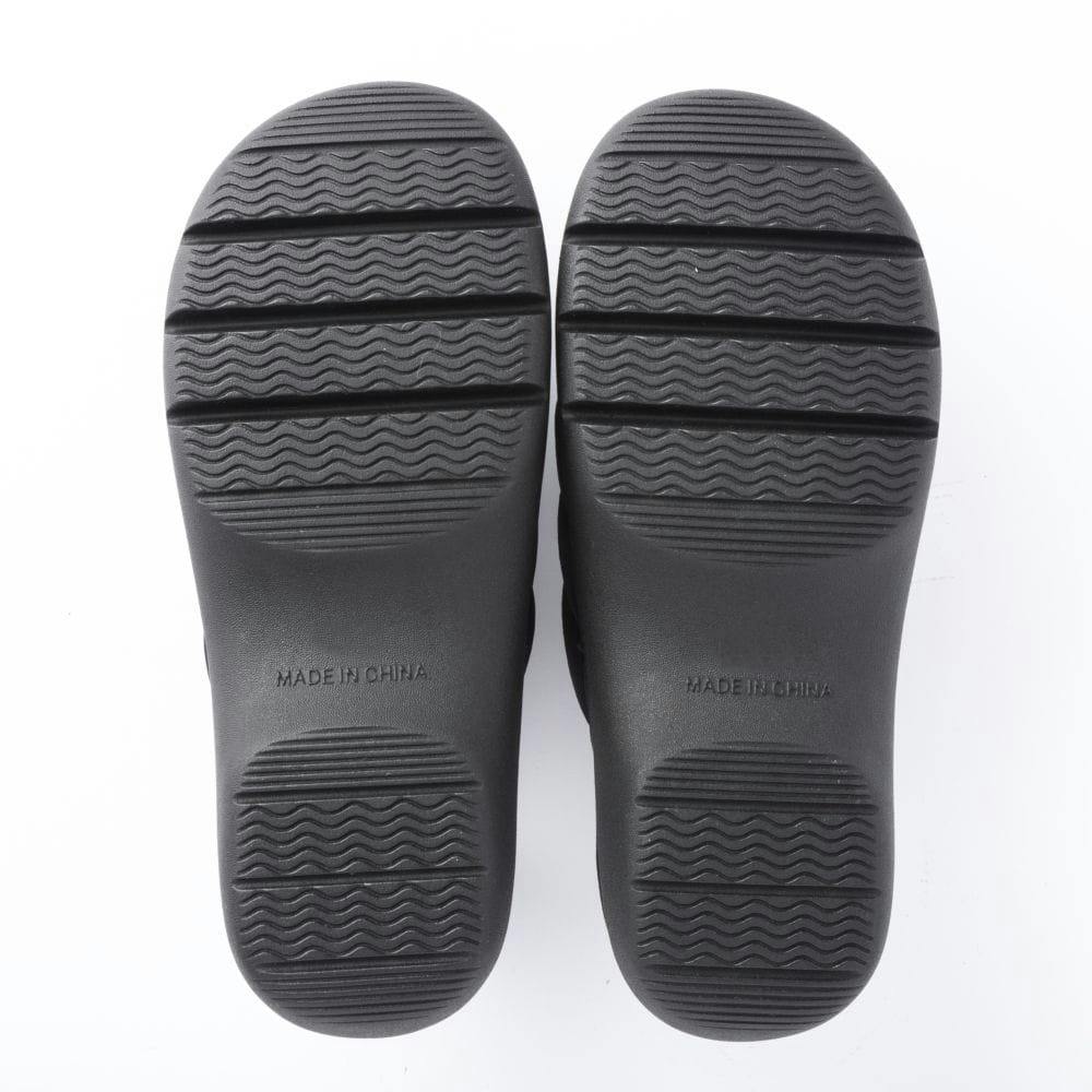 抗菌防臭軽量極厚立体ソールサンダル ブラック L | 靴・シューズ