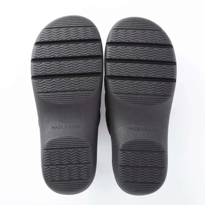 抗菌防臭軽量極厚立体ソールサンダル ブラック L