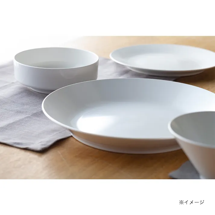 レンジで使えるHAJIKUDRY+ 丸皿25cm 白