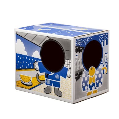 Pet’sOne もっと濃いブルーに変わる紙製のネコ砂 13.5L×4個 夏デザインBOX(販売終了)