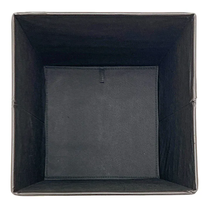 収納スツール ブラックレザー 32×32×31cm