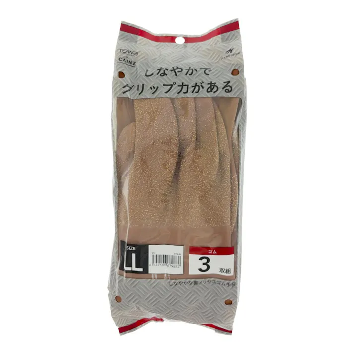 カインズ しなやかな裏メリヤスゴム手袋 3双組 LL