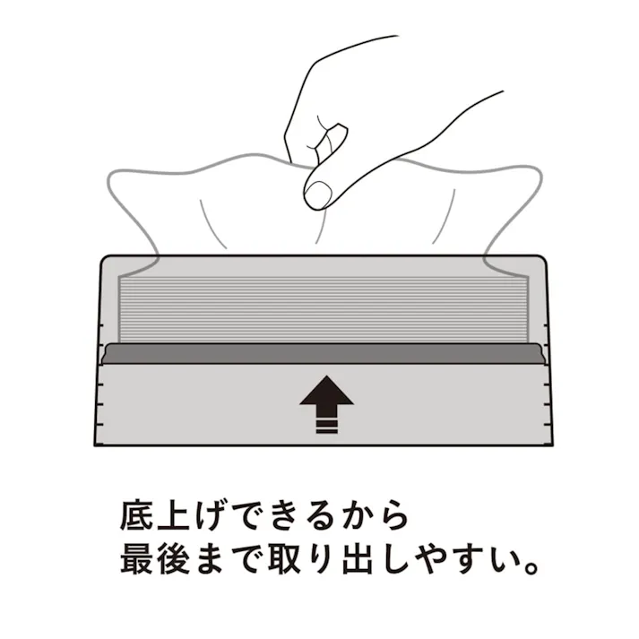 カインズ 最後までしっかり使えるソフトパックティシューケース グレー