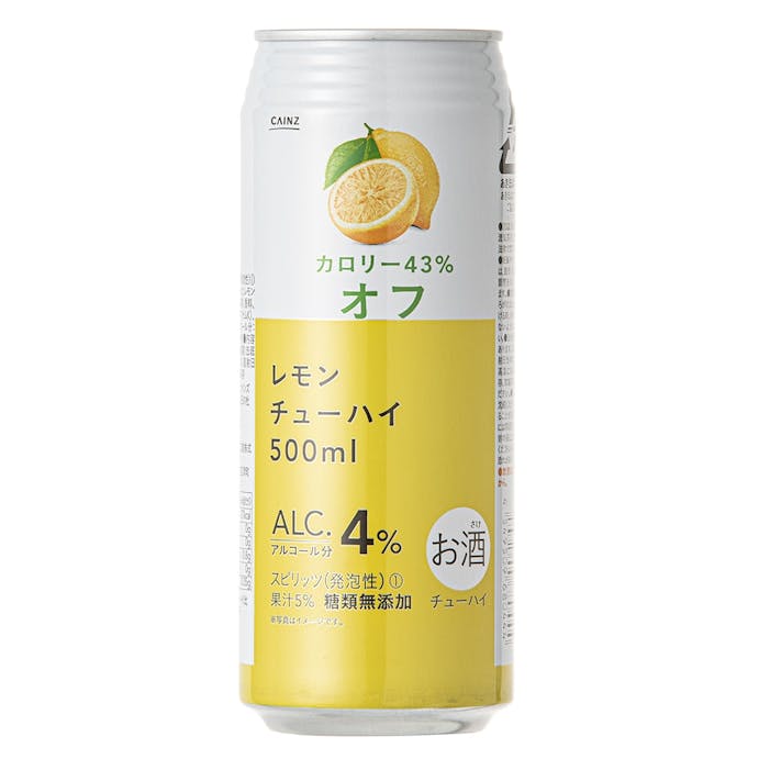 【ケース販売】カロリー43%オフ レモンチューハイ 500ml×24本