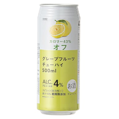 【ケース販売】カロリー43%オフ グレープフルーツチューハイ 500ml×24本