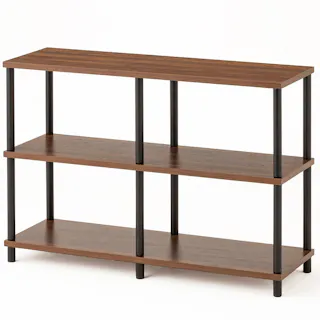 組立簡単 収納ラック ストロング ダブル ブラウン