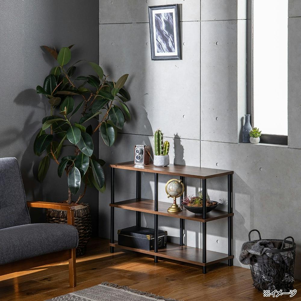 組立簡単 収納ラック ストロング ダブル ブラウン | スチールラック