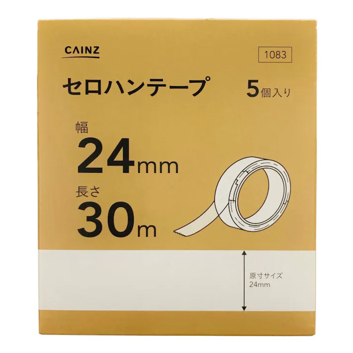 セロハンテープ 24mm×30m 5個入り