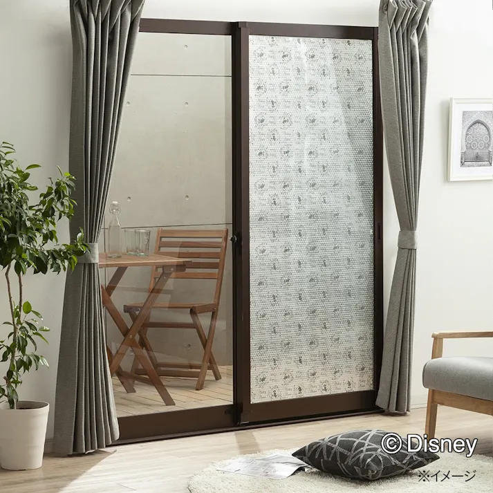 カインズ ディズニー 窓ガラス用 断熱シート ミッキーマウス(シルエット) 幅90cm 長さ180cm