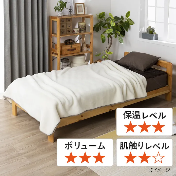 アクリル毛布 シングル ホワイト 140×200(販売終了)