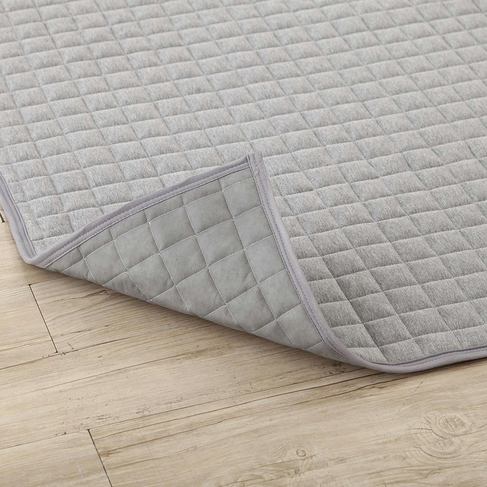 シンサレート/キルトラグ/ライトグレー ＆Pet 洗えるキルトラグ スムース/グレー 190×240cm(販売終了