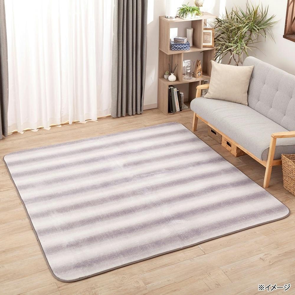 スムースウォームラグ シュニーライン185×185 グレー(販売終了) | ラグ