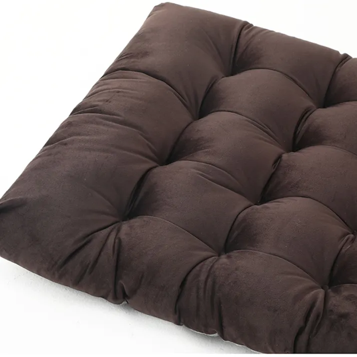 ぽこぽこロングフロアクッション ブラウン 幅60cm 奥行110cm