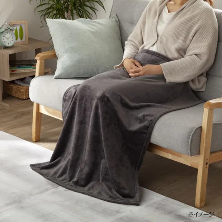 ふんわりひざ掛け グレー 幅70cm 奥行100cm