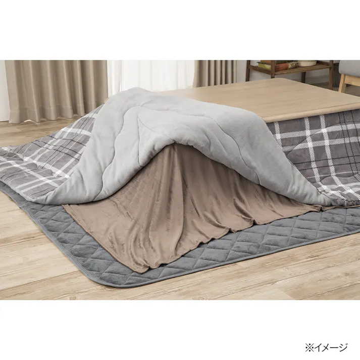 カインズ もちもち中掛け毛布 ブラウン 長方形 幅180cm 奥行230cm 洗濯可 こたつカバー