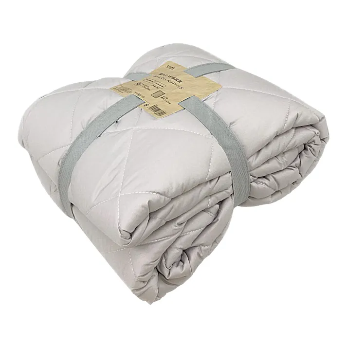 優れたW吸放湿ムレにくいベッドパッド セミダブル グレー 120×200