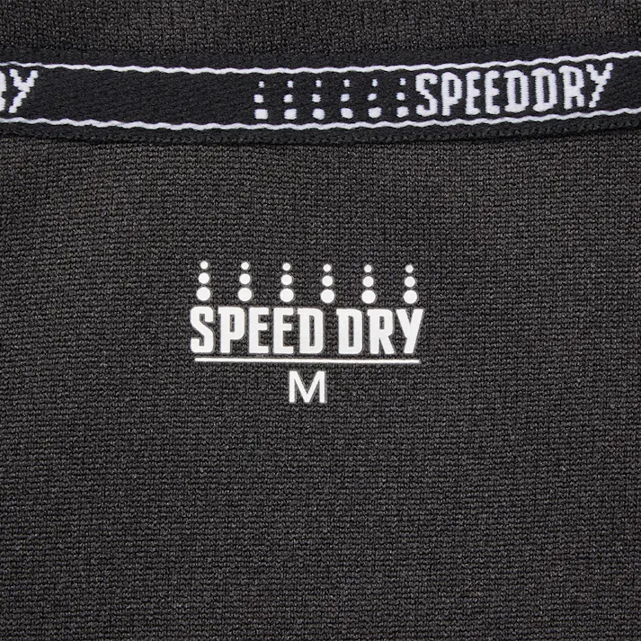 スピードドライ ワークポロシャツ 長袖 ブラック M