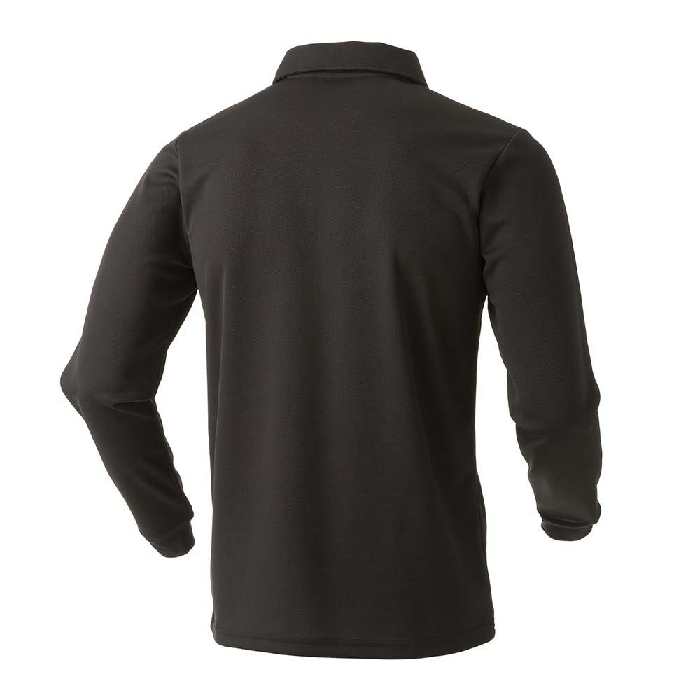 スピードドライ ワークポロシャツ 長袖 ブラック LL | 作業着・作業服