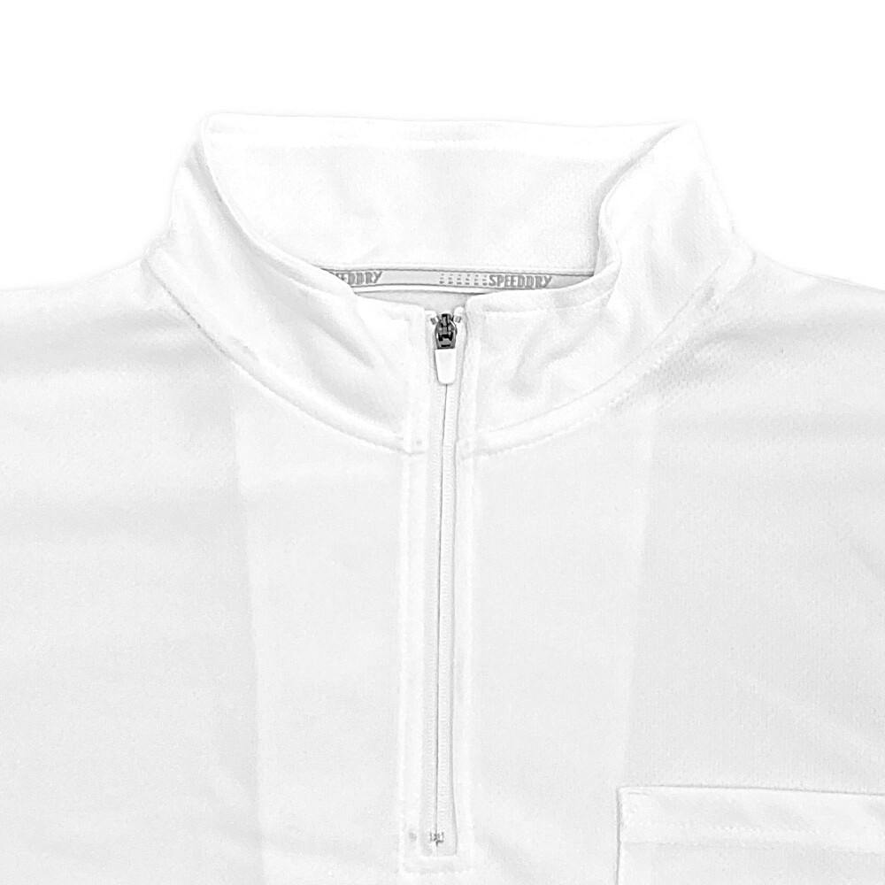 スピードドライジップアップシャツ ホワイト 3L | 作業着・作業服