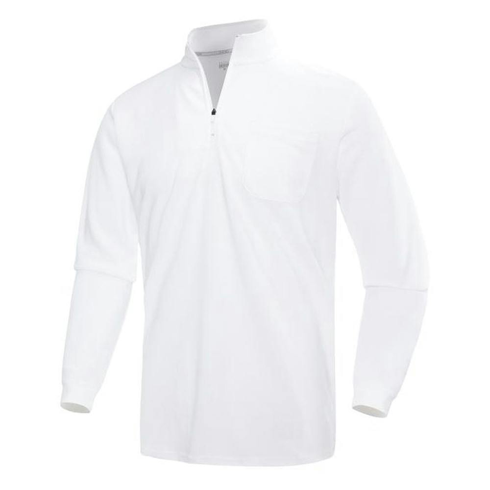 スピードドライジップアップシャツ ホワイト 3L | 作業着・作業服