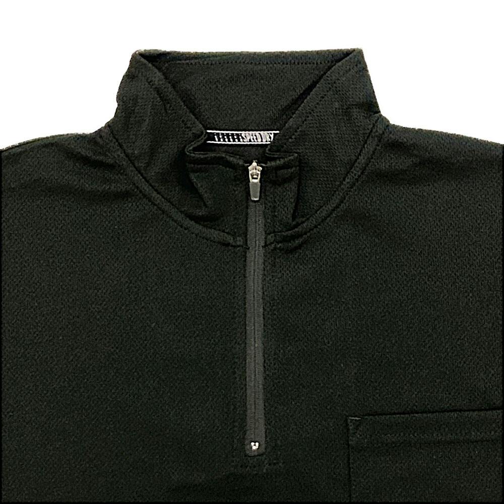 スピードドライ ジップアップシャツ ブラック M | 作業着・作業服