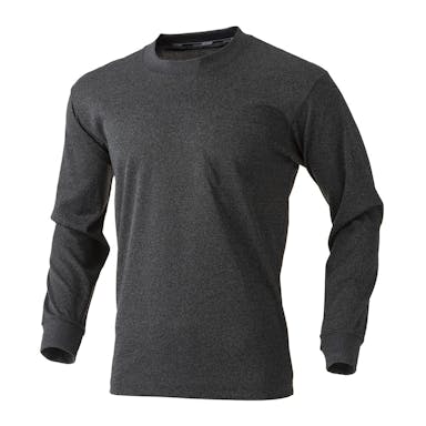スピードドライ ワークTシャツ 長袖 杢ブラック M