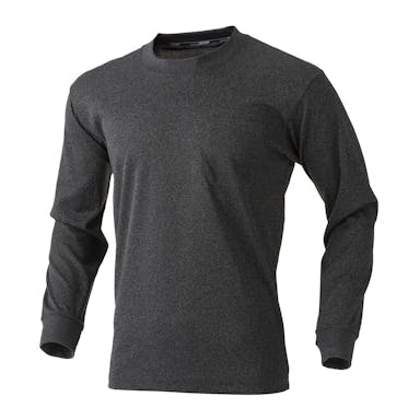 スピードドライワークTシャツ PC 長袖 杢ブラック L