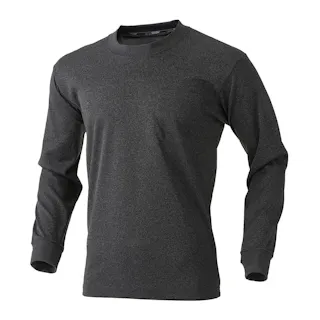 カインズ スピードドライ ワークTシャツ 長袖 杢ブラック 3L