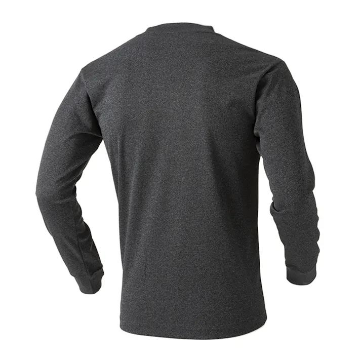 カインズ スピードドライ ワークTシャツ 長袖 杢ブラック 3L