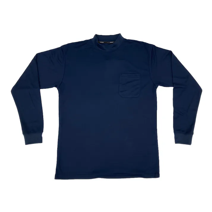 スピードドライ ワークTシャツ ハイネック 長袖 ネイビー M