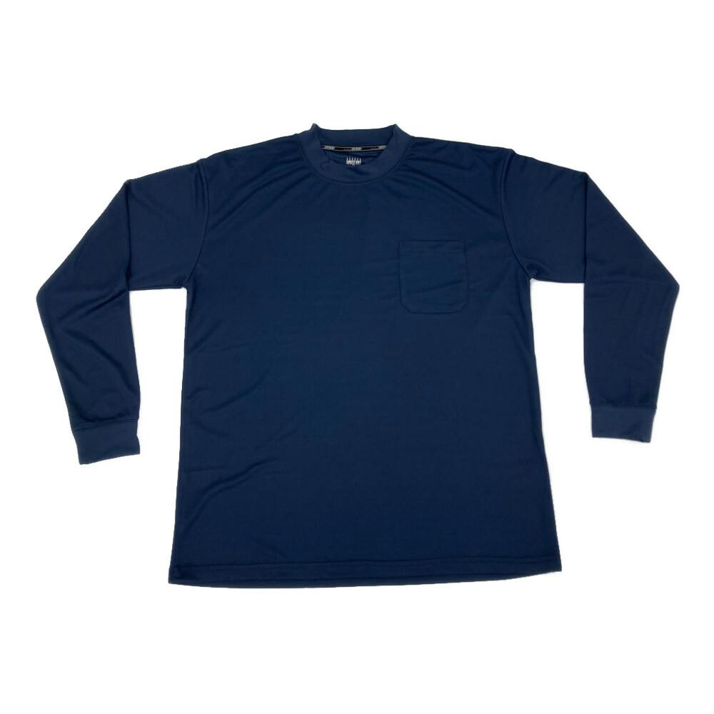 スピードドライ ワークTシャツ ハイネック 長袖 ネイビー 3L | 作業着