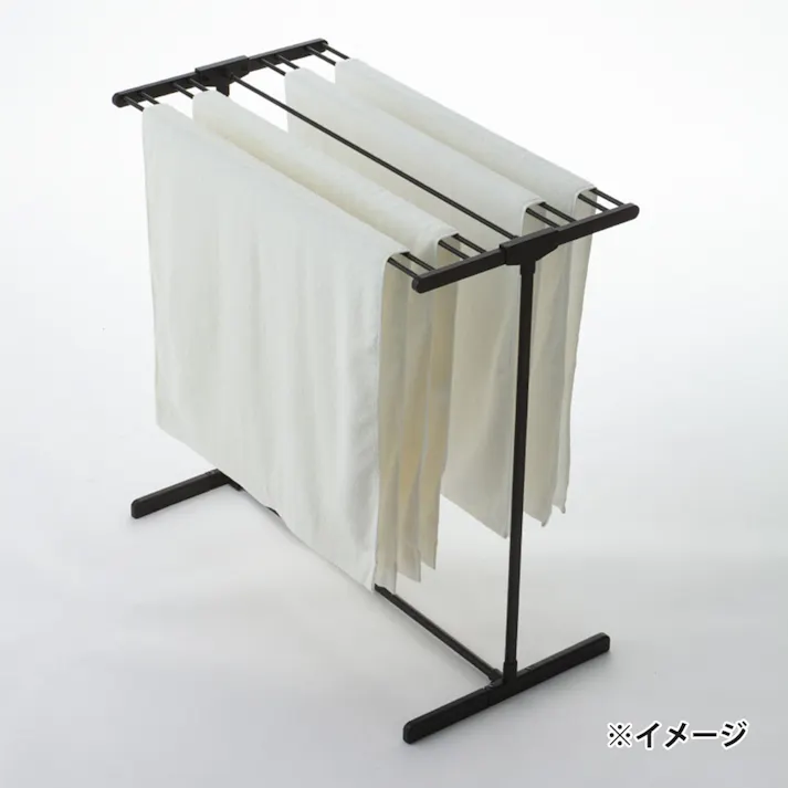 乾きやすい折りたたみ式タオルハンガー ブラック(販売終了)