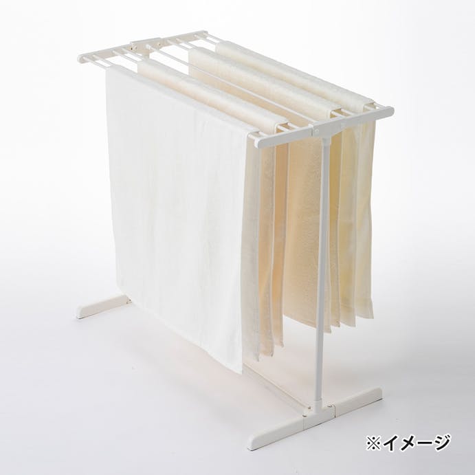 乾きやすい折りたたみ式タオルハンガー ホワイト(販売終了)