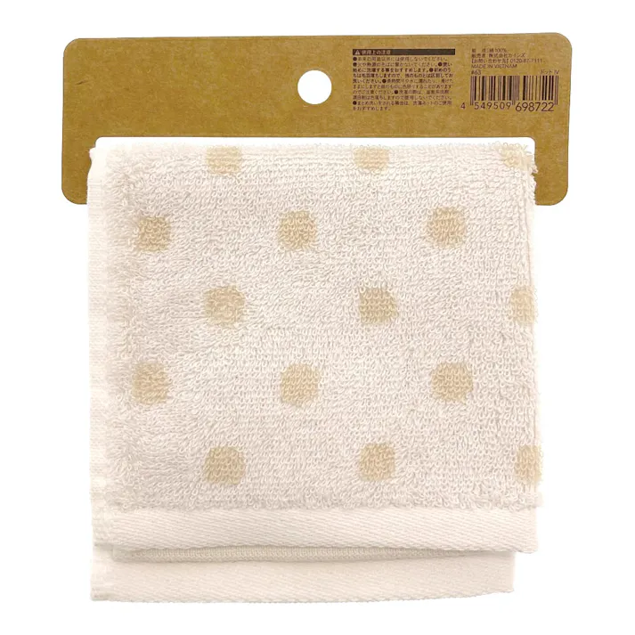 タオルハンカチ ドット アイボリー
