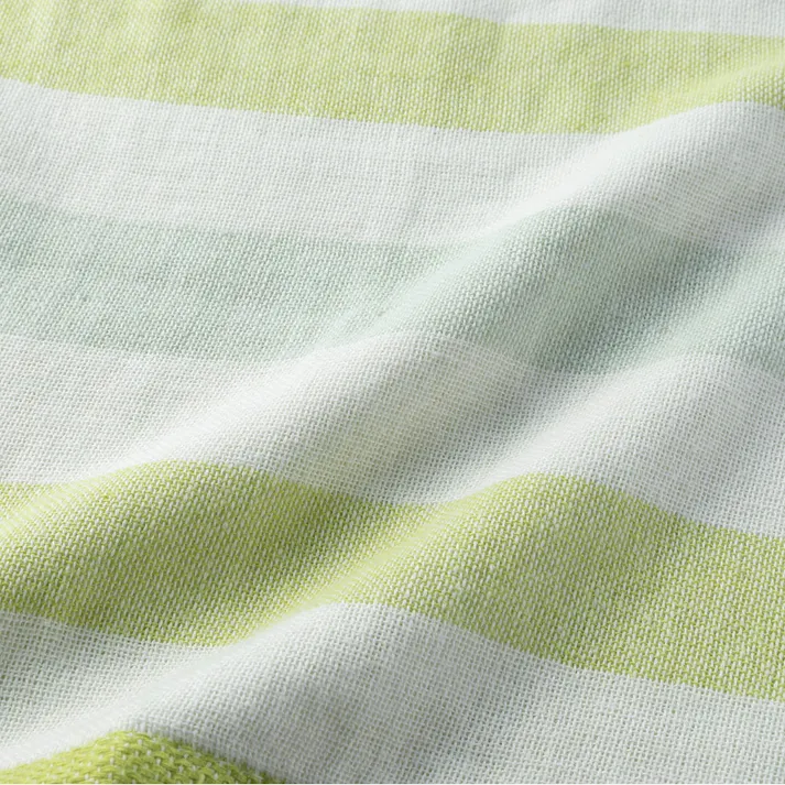 ガーゼハンカチ ボーダー グリーン