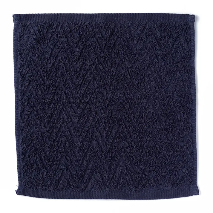 タオルハンカチ ジャガード ネイビー