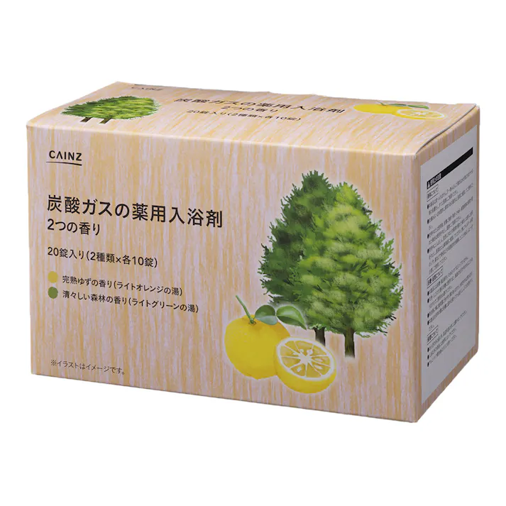 カインズ 炭酸ガスの薬用入浴剤 2つの香り 40g×20錠(2種類×各10錠)