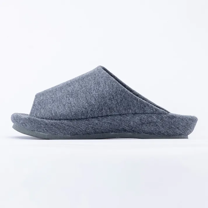 立体インソールフィットスリッパ グレー L