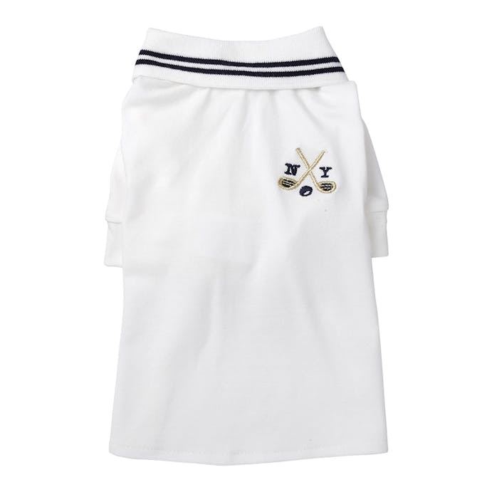 ポロシャツ ホワイト Mサイズ ペット服(犬の服)(販売終了)