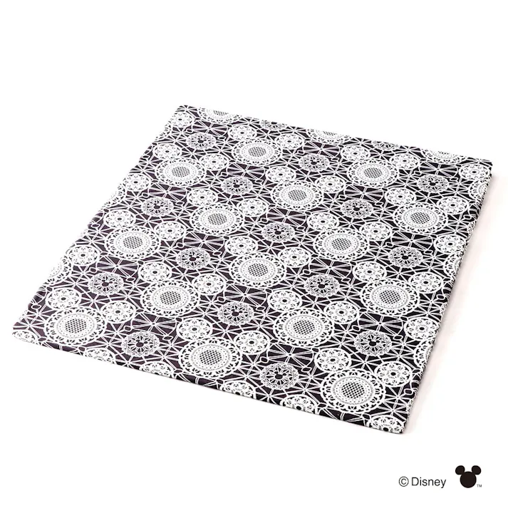 BOXシーツ ミッキーレース/グレー シングル 100×200×30cm