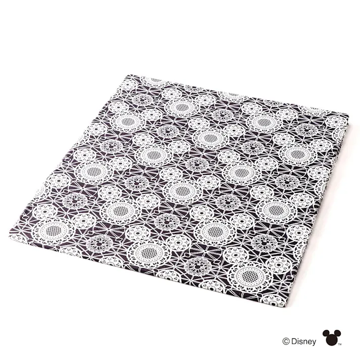 BOXシーツ ミッキーマウスレース/グレー セミダブル 120×200×30cm※カバーのみ