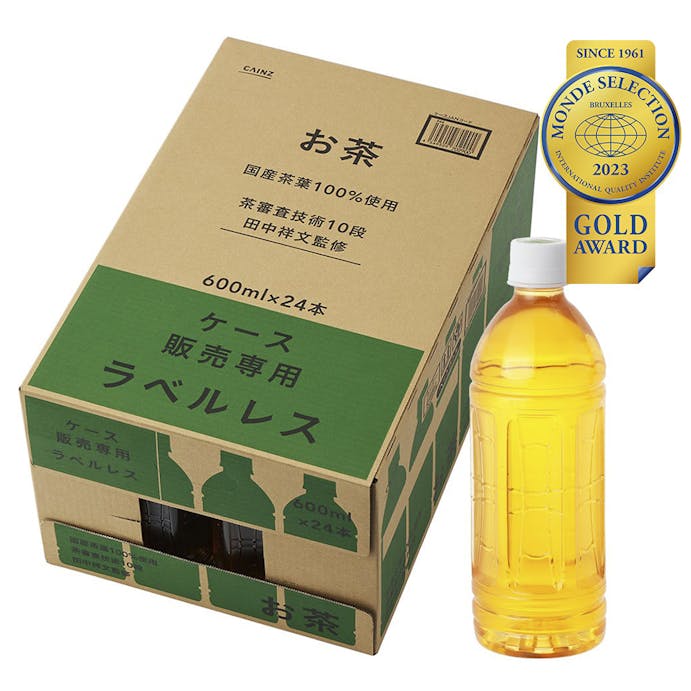 【ケース販売】お茶(茶師10段監修) ラベルレス 600ml×24本