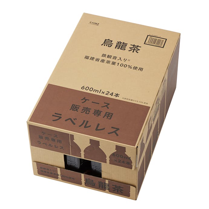 【ケース販売】烏龍茶 ラベルレス 600ml×24本