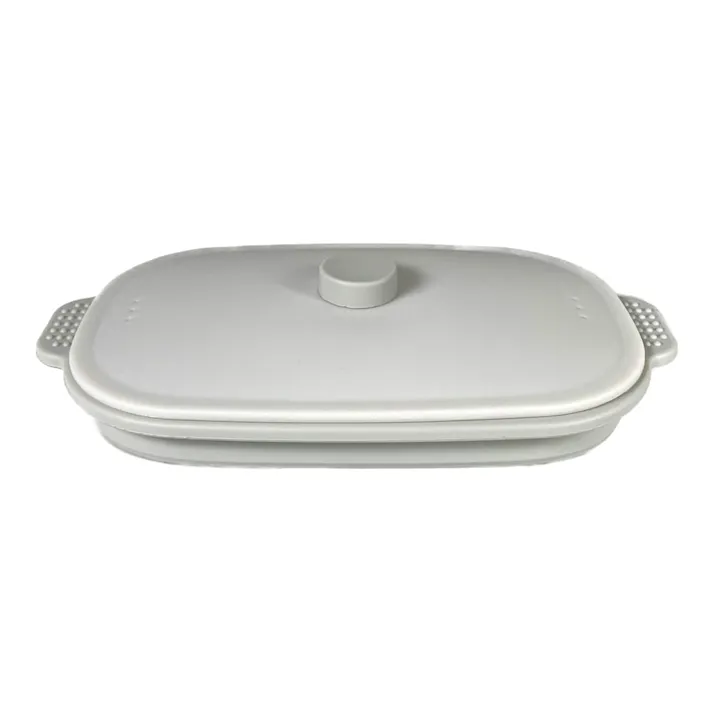 レンジで楽チン シリコンスチーマー 角型 グレー