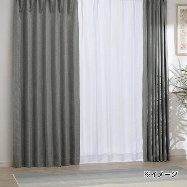 フラット 100×133cm 2枚組 レースカーテン