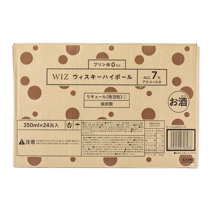 【ケース販売】WIZ(ウィズ) ウイスキーハイボール 350ml×24本