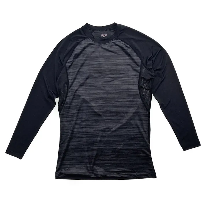 カインズ スピードドライコンプレッションシャツ長袖 杢ブラック M