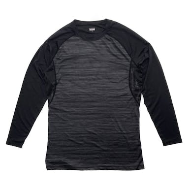 スピードドライ コンプレッションシャツ 長袖 杢ブラック L
