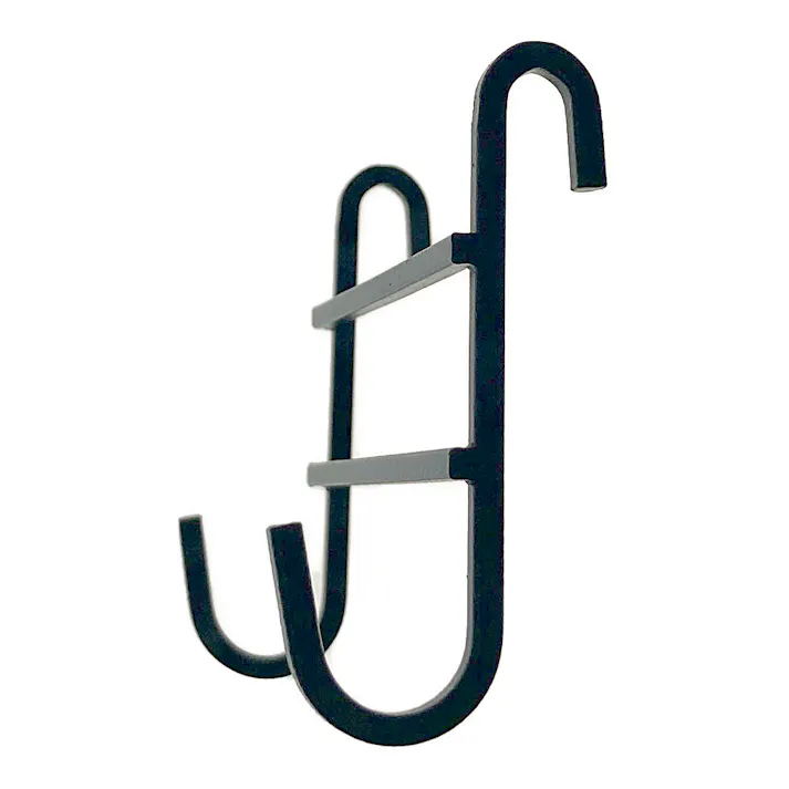 Kumimoku デザインメッシュネット用 フック ダブル マットブラック 2個入り