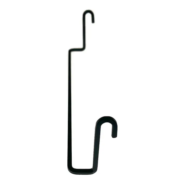 Kumimoku デザインメッシュネット用 小物フック マットブラック 200mm 2個入り